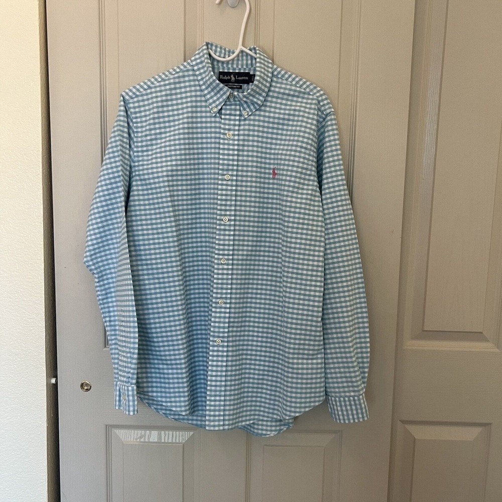Polo Ralph Lauren Classic-Fit Check Poplin Long-Sleeve Woven Shirt-Large